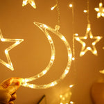 Star Moon Led Curtain Garland