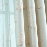 Modern New Chinese Pastoral Style Cotton Linen Curtain