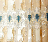 Custom Semi-Shading Chenille Hollow Embroidered Curtain